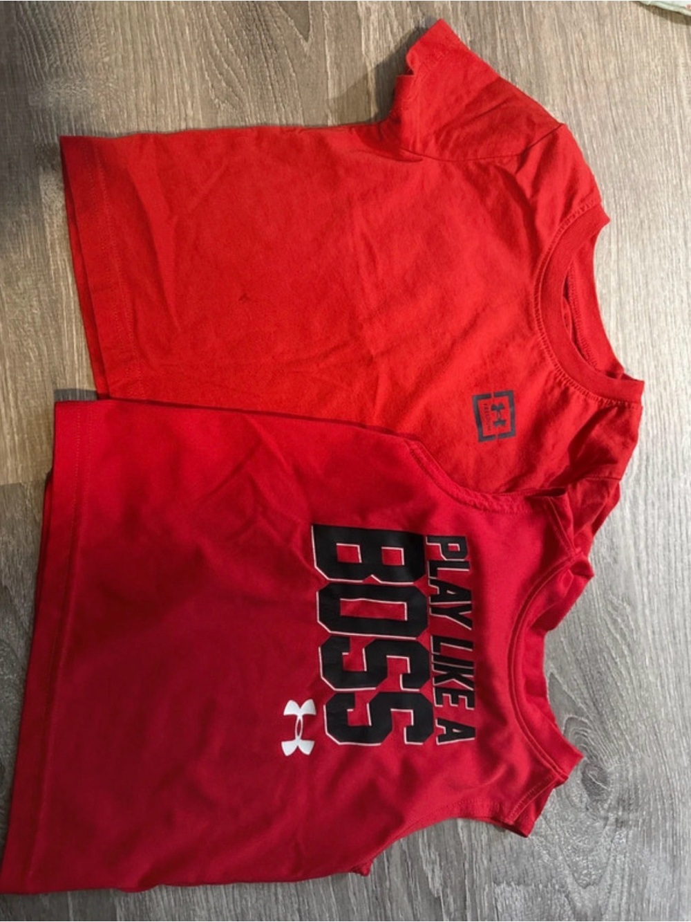 Under Armour Red Boys Tank and Tee Set with "Play Like A Boss" Graphic